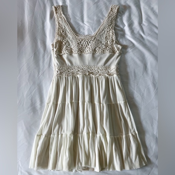 As U Wish White Lace A-Frame Mini Dress Size Small - Picture 5 of 12